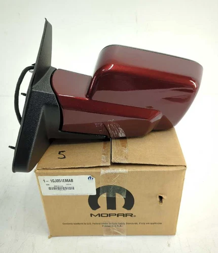 New OEM genuine Mopar Door Mirror 2007-2010 Commander Memory Auto Dim LH Dk Red