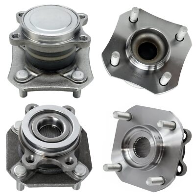 Front + Rear Wheel Bearing & Hub for Non-ABS 2.0L 2007 2008-2012 Nissan Sentra