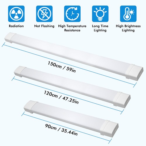 Lámpara de habitación húmeda LED Lámpara de habitación húmeda Lámpara de bañera Lámpara de techo 60/120/150 cm - Imagen 4 de 18