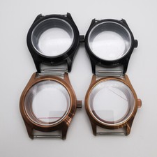 36mm/39mm pvd caoted watch case sapphire glass fit NH35 NH34 ETA2824 PT5000