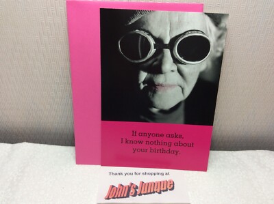 RSVP HAPPY BIRTHDAY CARD New w/Envelope  If anyone asks, I know nothing about..''