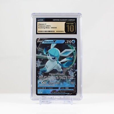 Pokémon Glaceon V Holo #040 Evolving Skies 2021 - CGC 10 PRISTINE