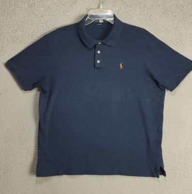 POLO Ralph Lauren Polo Shirt Adult Large Blue Classic Golf Color