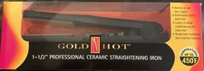 GOLD 'N HOT PROFESSIONAL 1 1/2" CERAMIC STRAIGHTENING IRON (GH3005) - NEW!