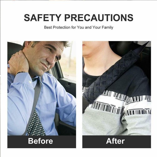 2 x Car Seat Belt Cover Pads Car Safety Cushion Covers Strap Universal Pad DE - Picture 11 of 16