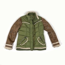 Khujo Faux Fur Khaki Brown Winter Womens Jacket To Fit Medium M
