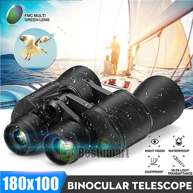 10-180 X 100 Binoculars High Magnification HD Long Range Zoom Times Telescope - Image 3 of 4