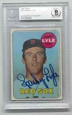 1969 Topps Sparky Lyle Rookie Autograph Auto #311 Beckett Authentic