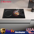 2-Burner Electric Induction Cooktop Stove Top Touch Control w/ Child Lock 2100W