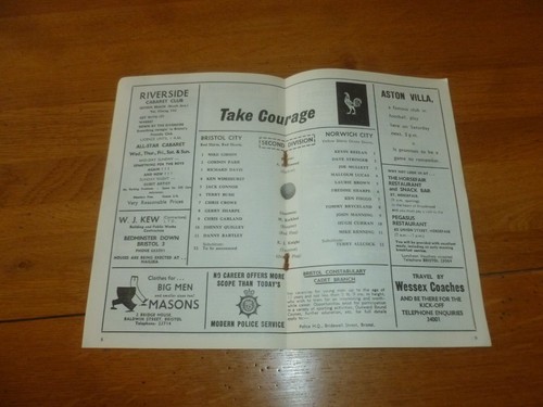 BRISTOL CITY Program - 1967 / 1968 Season - No 11 - Date 05/12/1967 - Norwich - Picture 4 of 4