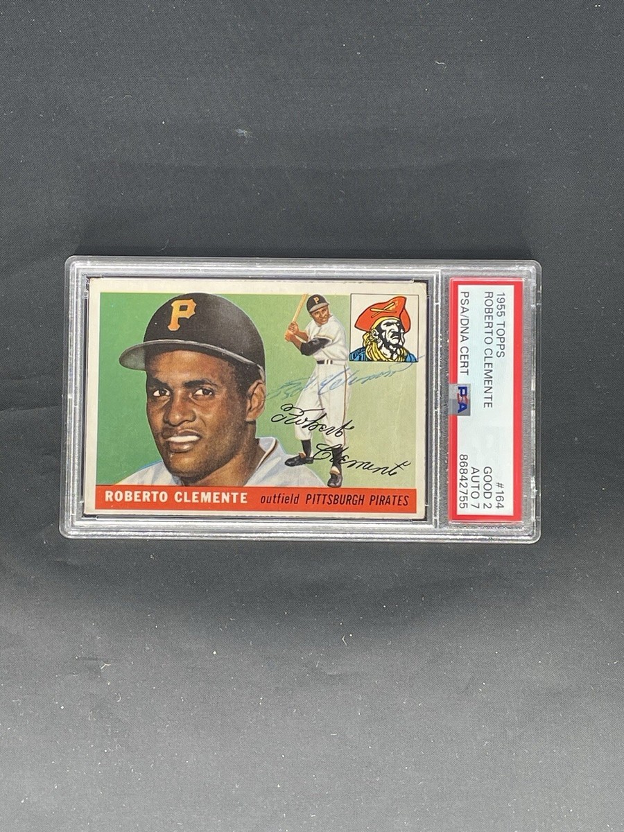Roberto Clemente 1955 topps RC Rookie Auto Signed PSA 2/7 Rare