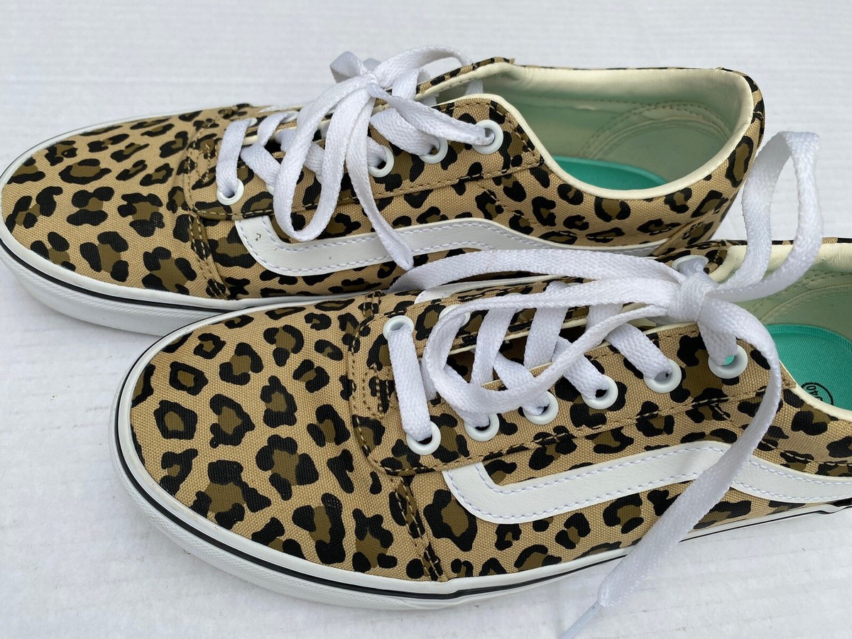 EUC Vans Off The Wall Shoes Women's Size Animal Leopard Print Skater