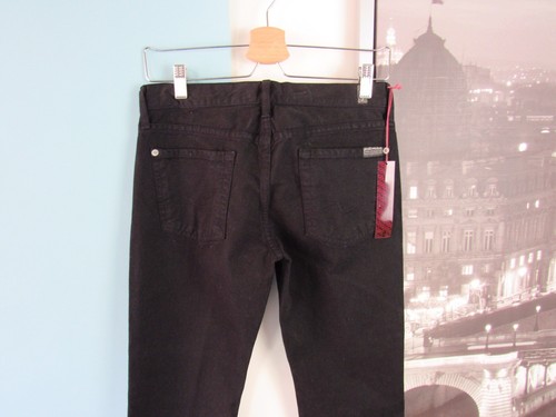 Taglia 27 SEVEN FOR ALL MANKIND nero denim vita bassa bootcut gamba larga - Foto 9 di 12
