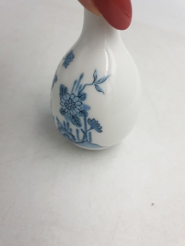 Vtg Ebersbach Collection Mini Porcelain Japanese Vase Edo Dynasty Blue No. J19 - Picture 8 of 12
