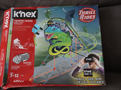 K'NEX THRILL RIDES 175146 TWISTED LIZARD ROLLER COASTER BUILDER