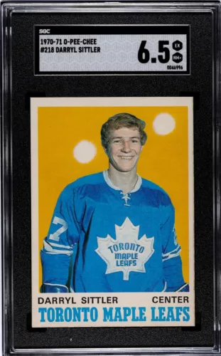 1970-71 O-Pee-Chee DARRYL SITTLER ROOKIE Toronto Maple Leafs #218 SGC 6.5 EX/NM+