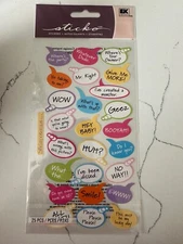 Sticko Autocollant Assorted Caption 25 Stickers No Way! Where's the Party Smile!