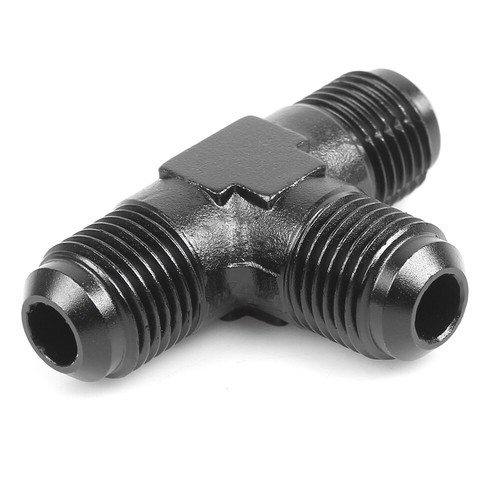 3-Way Tee T-Piece Fitting Adapter AN6 6-AN Male to 2X AN6 6-AN Male BLACK - Afbeelding 6 van 7