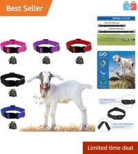 Versatile 5 Pack Goat  Sheep Collars with Bell - Comfort for All Life Stages