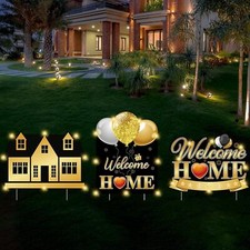 Welcome Home Decorations,Welcome Yard Sign with Stakes Back...