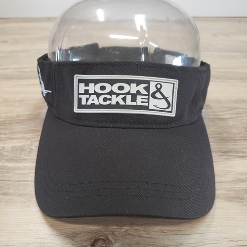 Hook & Tackle Fishing Visor Cap Hat Strap Back Navy Blue #hookup Adjustable