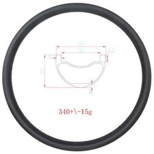 Cerchio carbonio bici mtb 24er 38mm larghezza 25mm profondità tubeless clincher opaco lucido