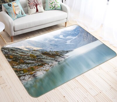 3D Schneeberg See ZHUC1666 Spiel Rutschfester Teppich Matte Foto Teppich Amy