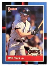 Excellent: Vintage 1988 Donruss Will Clark San Francisco Giants Trading Card