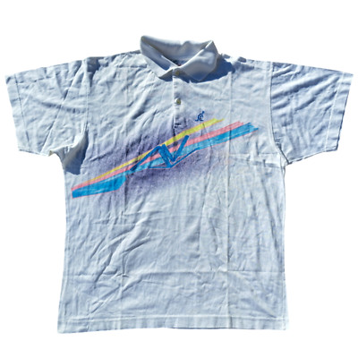 Australian By L'Alpina Polo Tennis Vintage 80S Rare Made IN Italien Größe 48-M