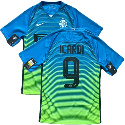 2016/17 Inter Milan Third Jersey #9 Icardi Small NIKE Soccer Internazionale NEW - 第 1/12 張圖片