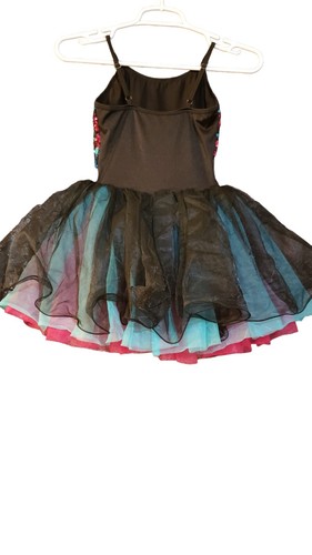 Gracie Children's Costumes Dance Ballet Tutu Black Blue Pink Sequins Size LC - Picture 2 of 11
