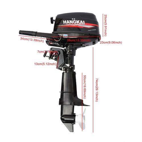 4 Stroke 6.5HP 123CC Outboard Engine Marine Boat Motor Water Cooling System - Picture 4 of 24