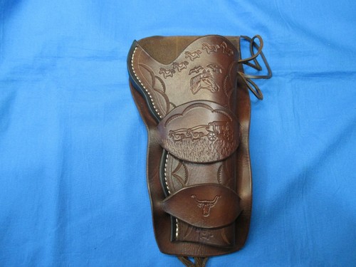 Taurus Judge, Double Loop, Leather Holster, Hand Tooled, Handmade in the USA - Picture 8 of 12