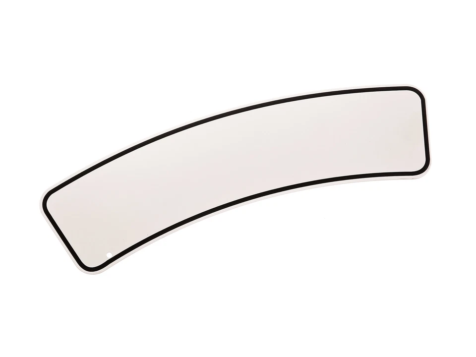 FEZ Nummernschild - Vorkriegsnummerschild für Motorrad gebogen für Kotflügel, pulver