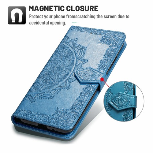 For iPhone 16 15 14 13 12 11 Pro Max XR Embossed Leather Wallet Flip Stand Case - Picture 12 of 35