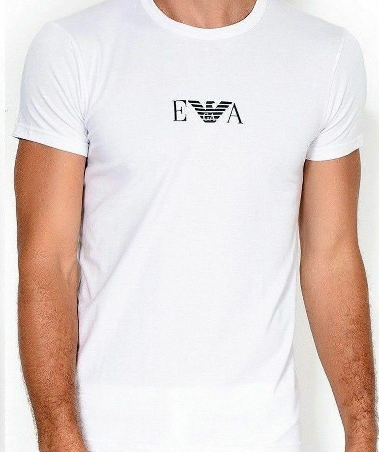 maglietta 2-PACK maglia da uomo EMPORIO ARMANI T-SHIRT bianco nero
