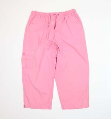 Bcasual Damen rosa Baumwollmischung Hose Größe 14 L20 normaler Reißverschluss