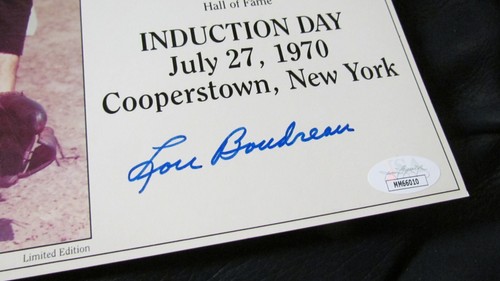 Lou Boudreau signed HOF Induction Card JSA Certified - Picture 2 of 4