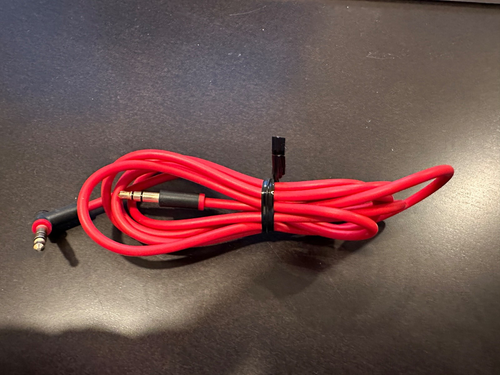 Beats By Dr Dre Genuine Audio Cable 3.5mm 4.5' Headphones Aux Red Authentic Work