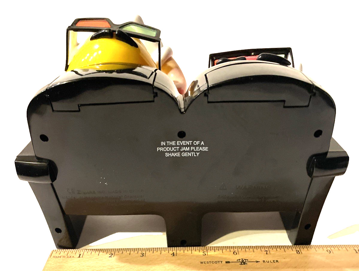 M&M Candy Dispenser Collectible At The Movies in 3 - D Vintage Clean No Box READ