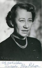 Flora Robson (+) autograph, British actress, signed photo