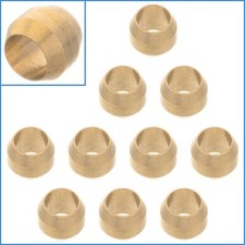 10pcs 4mm OD Brass Double Taper Ferrule Compression Sleeve Ring Tighten Pipe