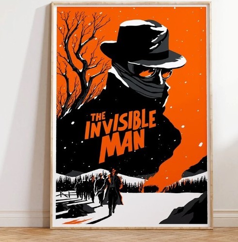 The Invisible Man Poster, James Lanier Wall Art, Science Fiction Horror Film 1 - 第 3/4 張圖片