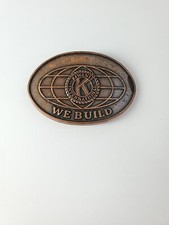 kiwanis international WE BUILD Belt Buckle