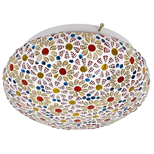 Turkish Mosaic Hanging Lamp Ceiling Light Fixture Ethnic Boho Room Decor - Picture 2 of 4