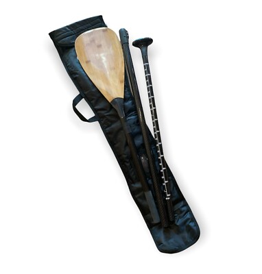 UNDER ICE SUP Vario Carbon Paddel 170-220cm in Bambus Optik 3 Teilig mit  Tasche | eBay.de