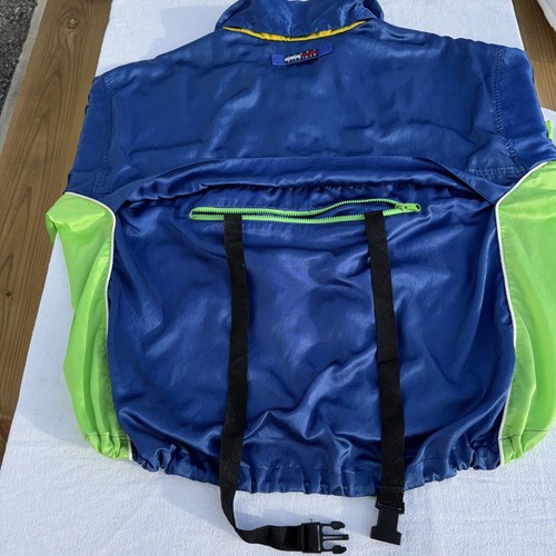 Vintage 90s Tommy Hilfiger Color Block Jacket Blue Green Men’s Size Extra Large - Picture 11 of 24