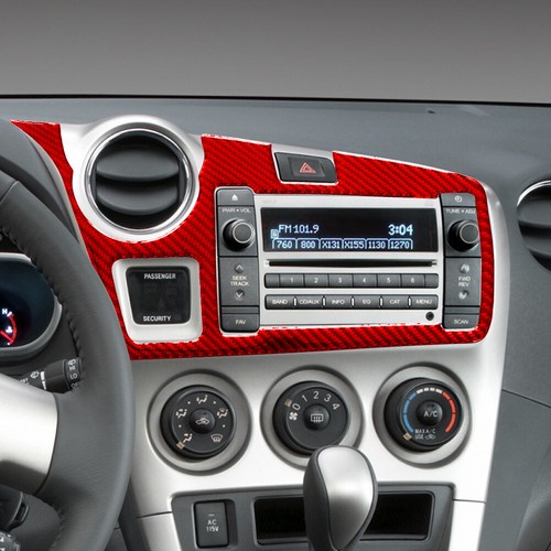 For Toyota Matrix 2009-14 Red Carbon Fiber Center CD Console Interior Trim - Picture 4 of 11