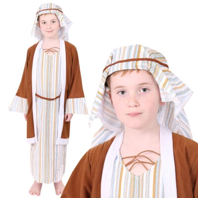 ILOVEFANCYDRESS CHILDS SHEPHERD COSTUME NATIVITY BOYS INNKEEPER FANCY DRESS SCHOOL PLAY ROBE