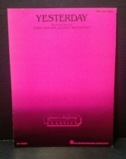 Yesterday Sheet Music Lennon McCartney Piano Voice Guitar Beatles Rock Roll F2C